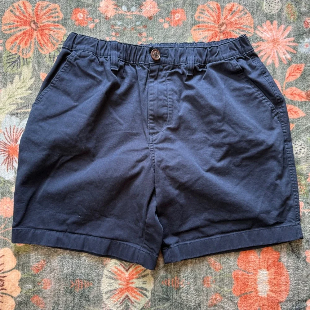 Chubbies Originals Mens Navy Blue 7 Inch Inseam Stretch Shorts Size Small